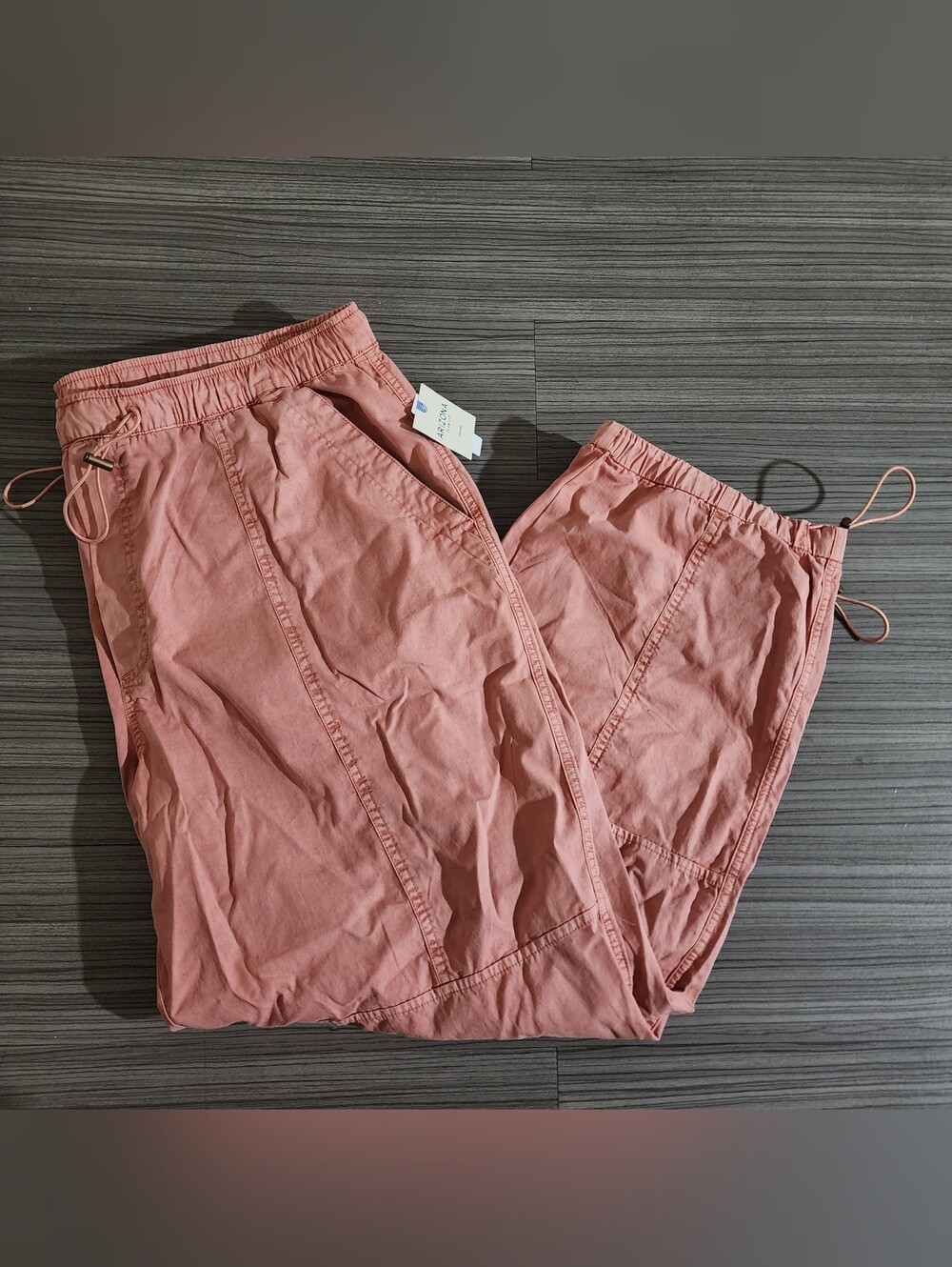 Arizona Jean Company Womens Dusty Rose Jogger Pants Sz Xxl